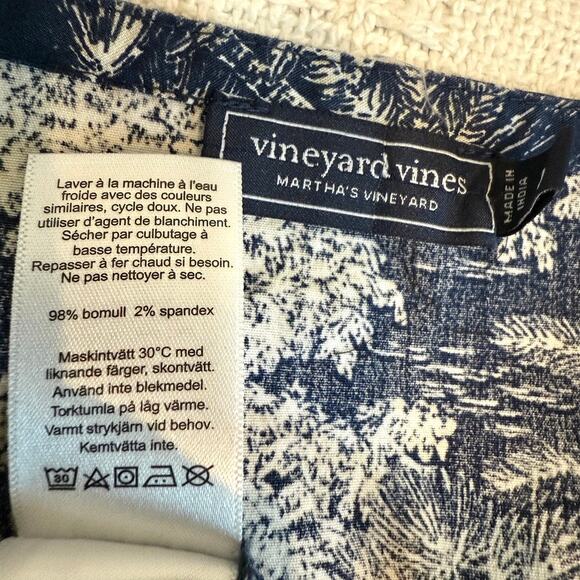 Vineyard Vines large tropical poplin flutter midi dress pockets D1 2761 - Picture 6 of 11